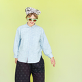 Chambray Floral Top