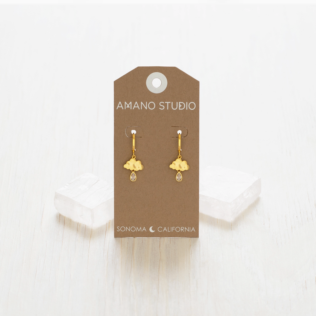 Raincloud Huggie Hoop Earrings