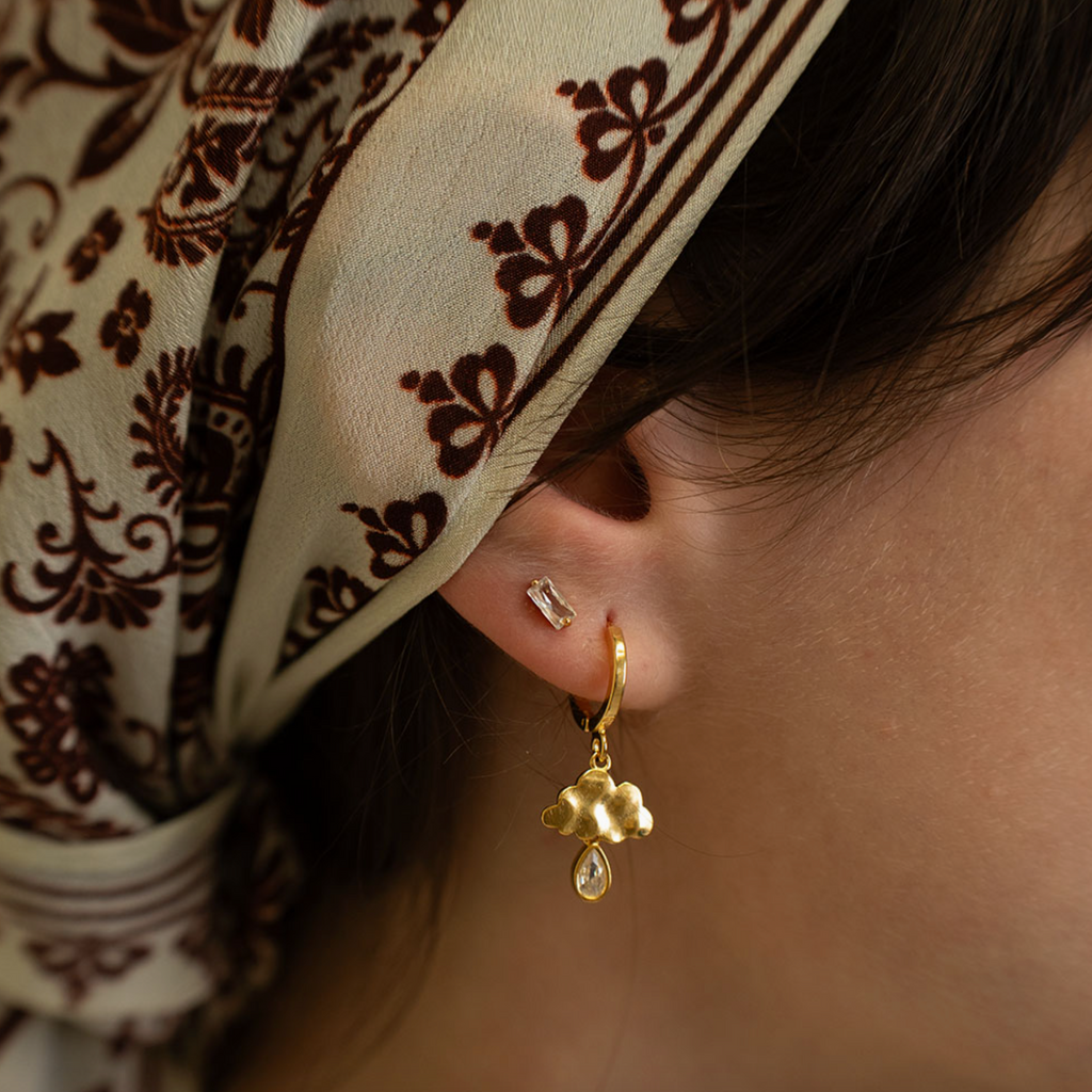 Raincloud Huggie Hoop Earrings