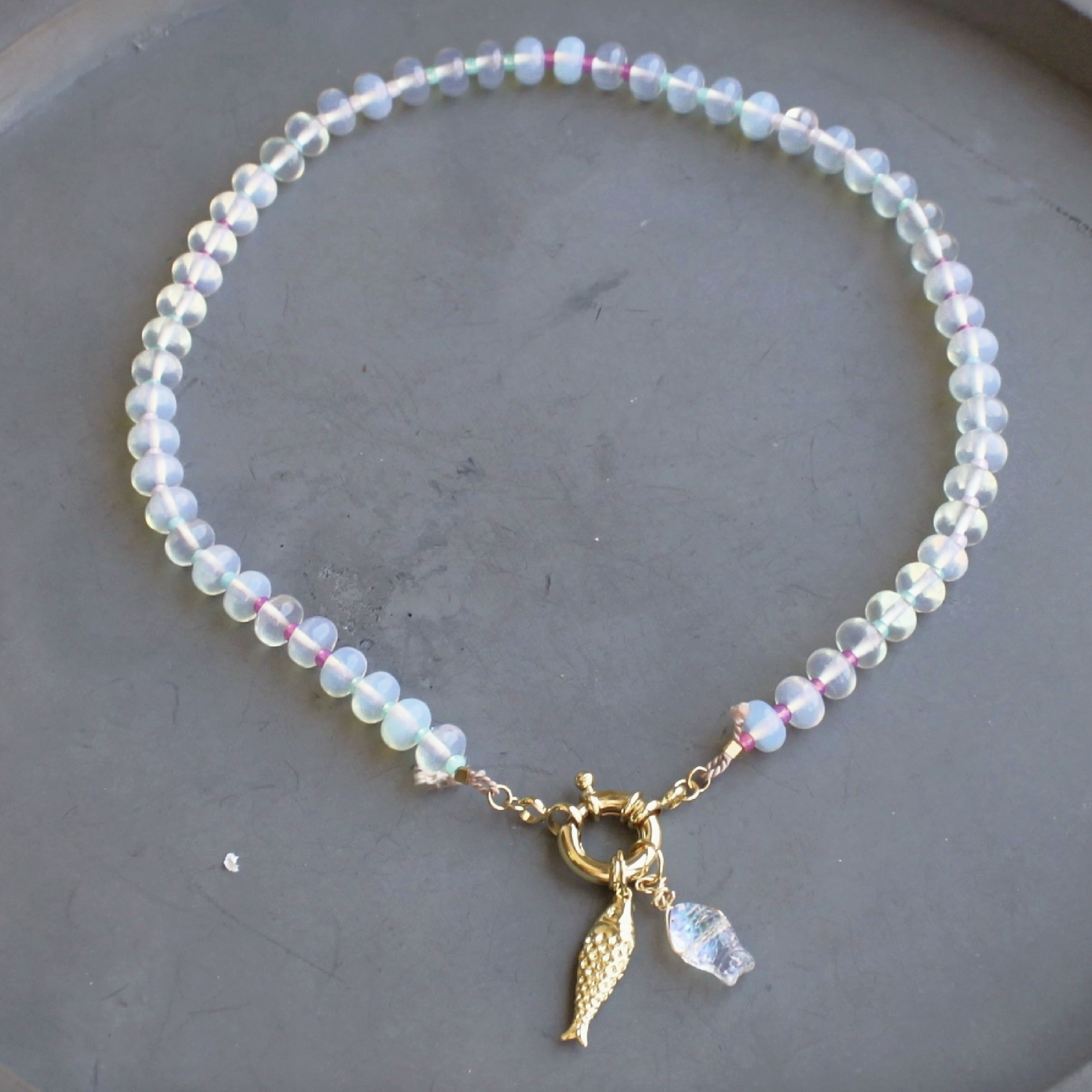 Mirage Stone Candy Fish Necklace