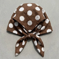 True Dot Bandana Scarf - Cocoa Ecru