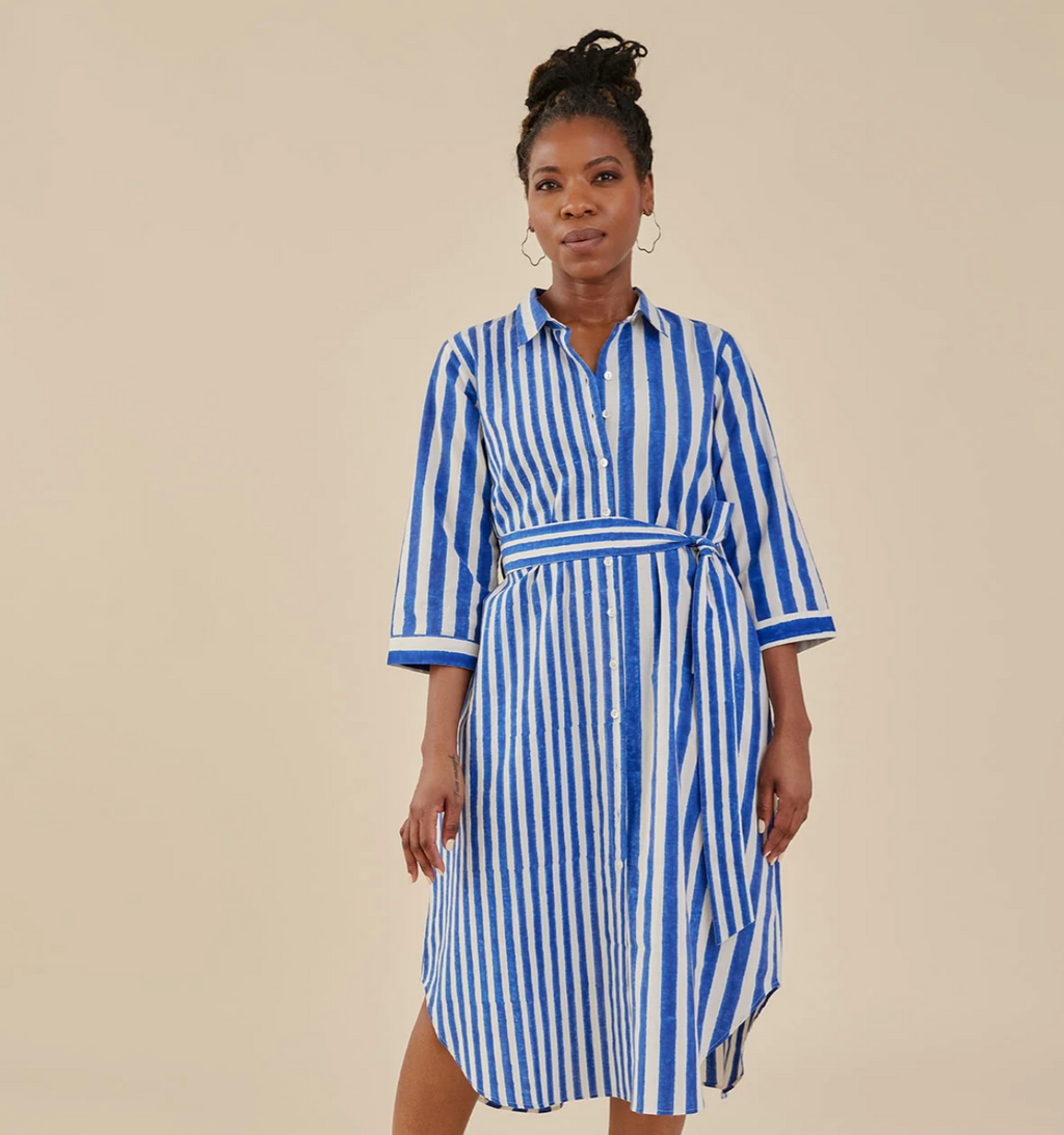 Marianne Button Front Trapeze Dress