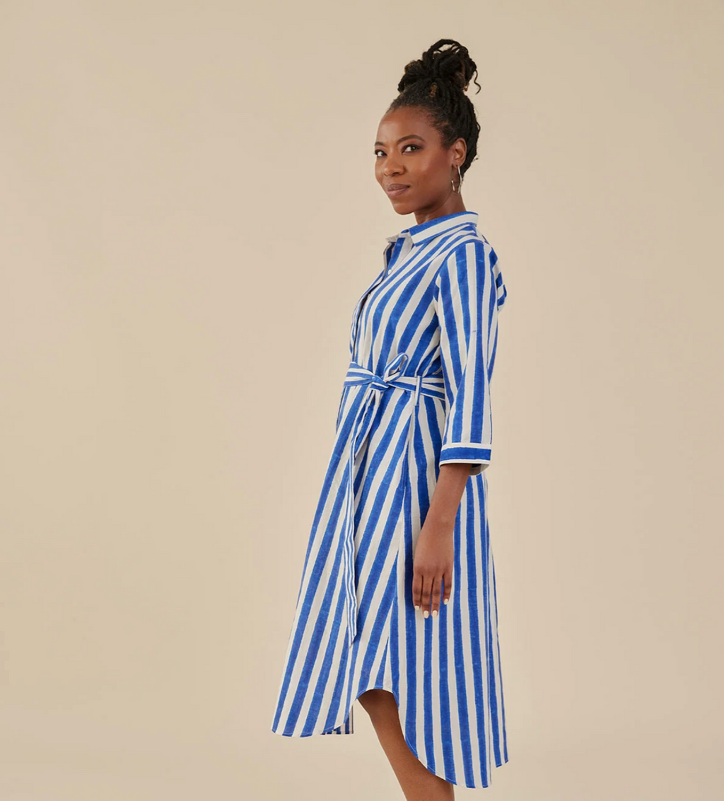 Marianne Button Front Trapeze Dress