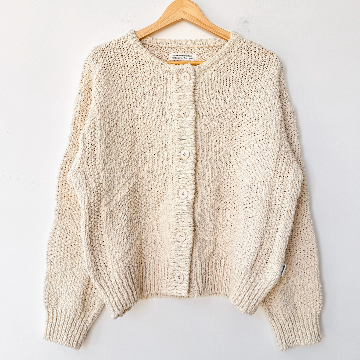 Mason Cotton Cardigan - Natural