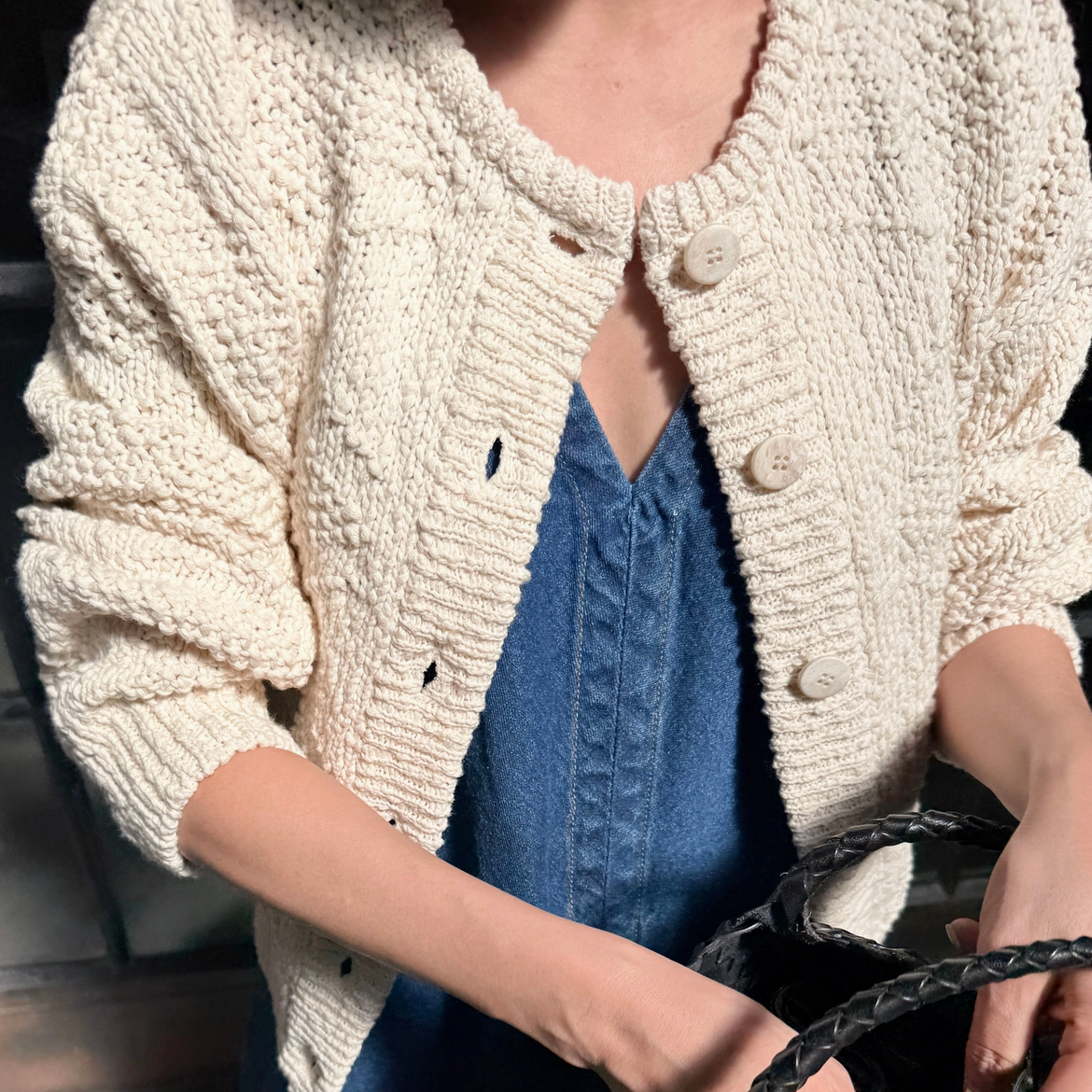 Mason Cotton Cardigan - Natural