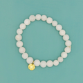 Stone Elastic Bracelet - White Agate