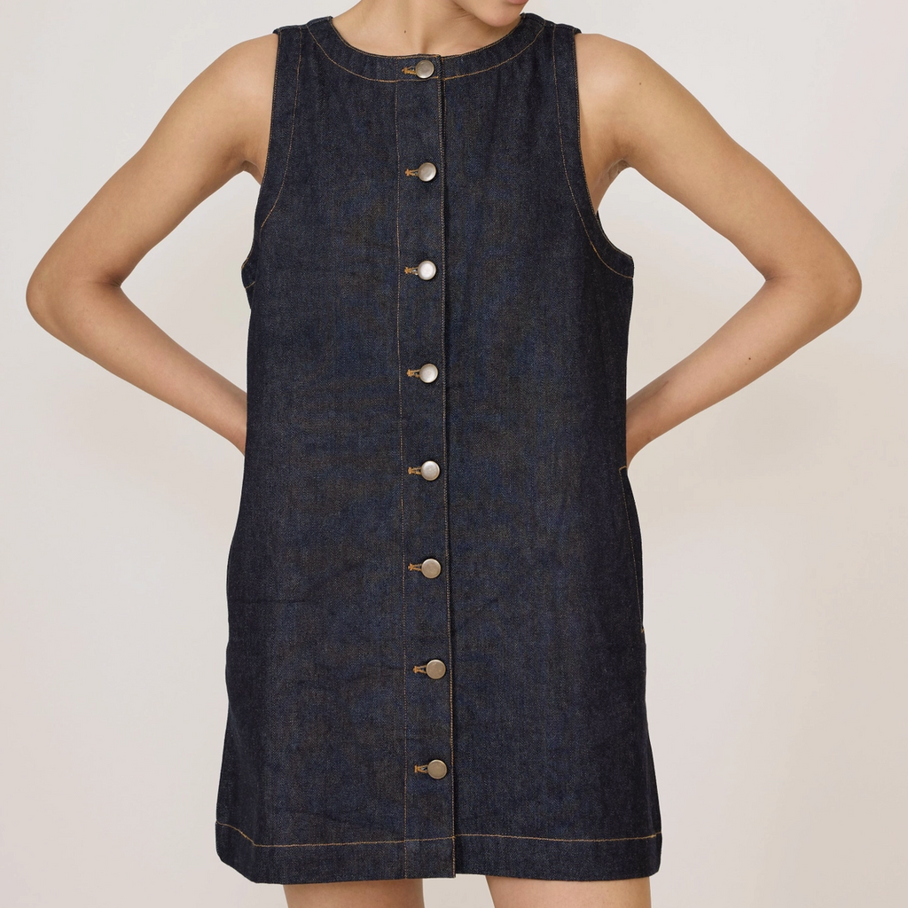 Laude Sleeveless Shirt Dress