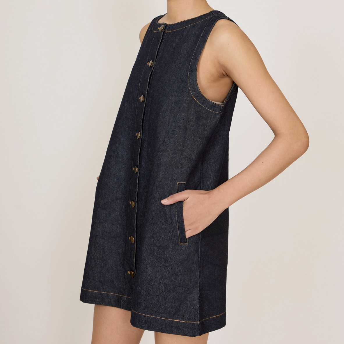 Laude Sleeveless Shirt Dress