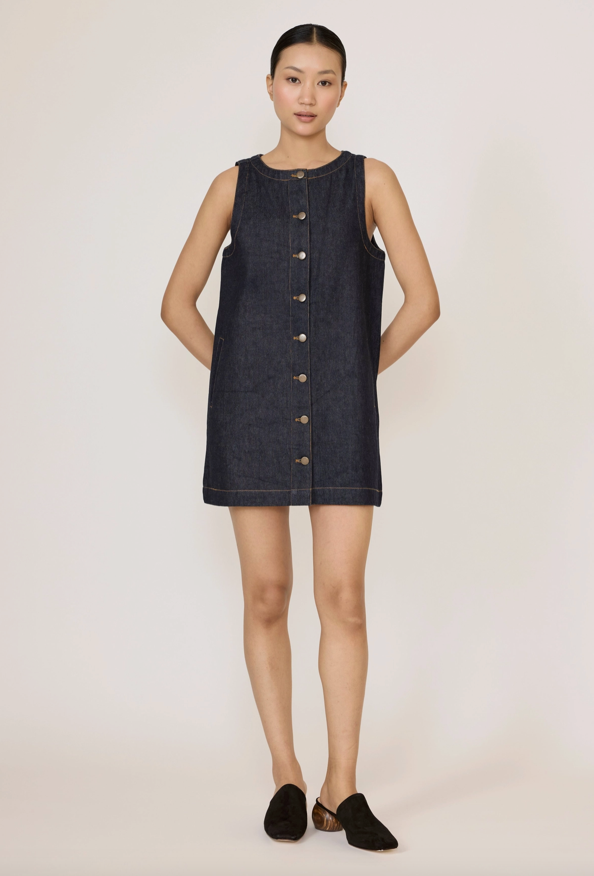 Laude Sleeveless Shirt Dress