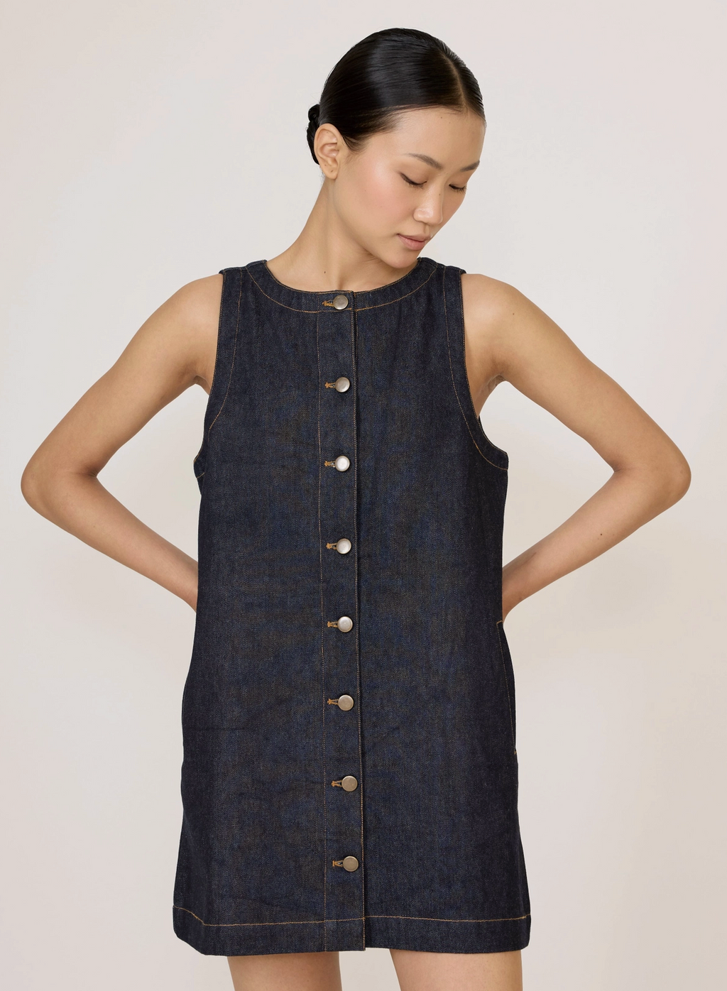 Laude Sleeveless Shirt Dress