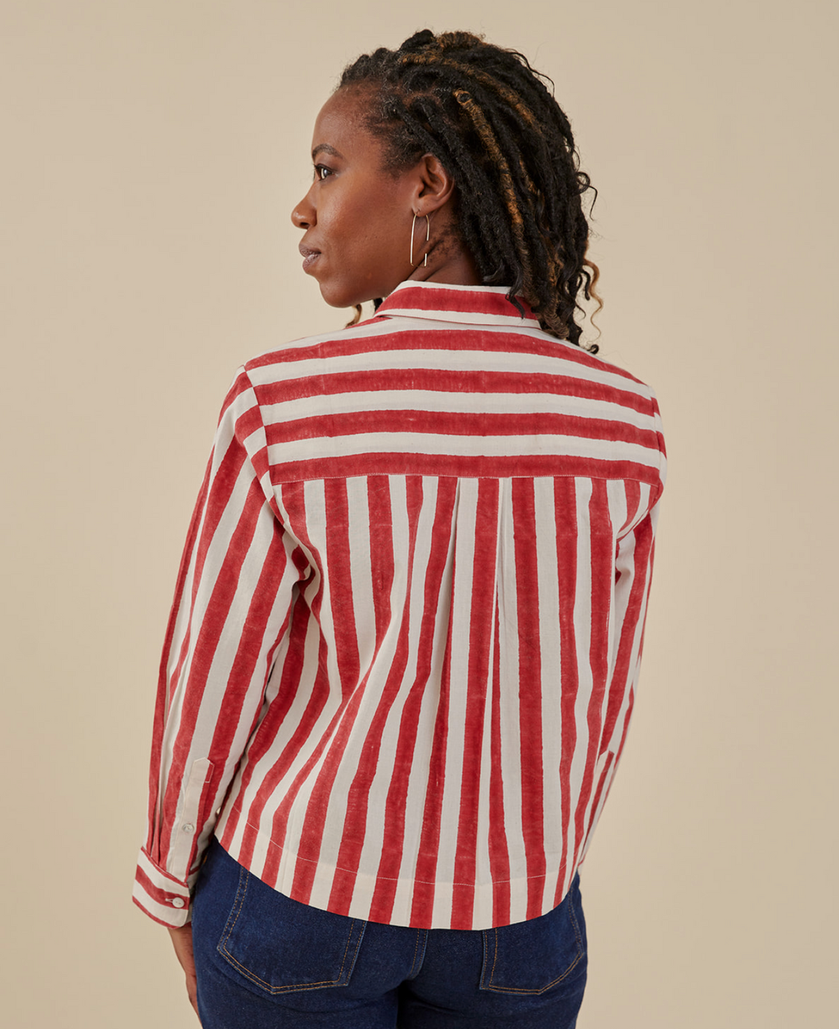 Benji Button Down - Rouge Stripe