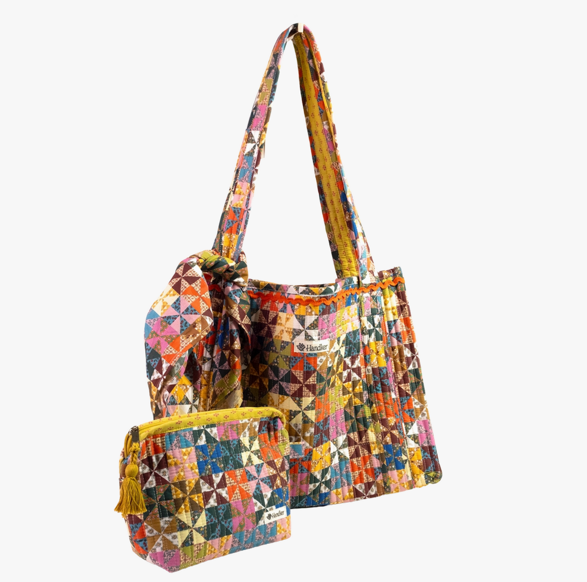 Calico Quilted Tote