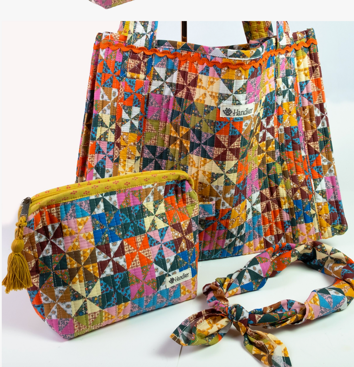 Calico Quilted Tote
