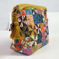 Calico Quilted Zipper Pouch