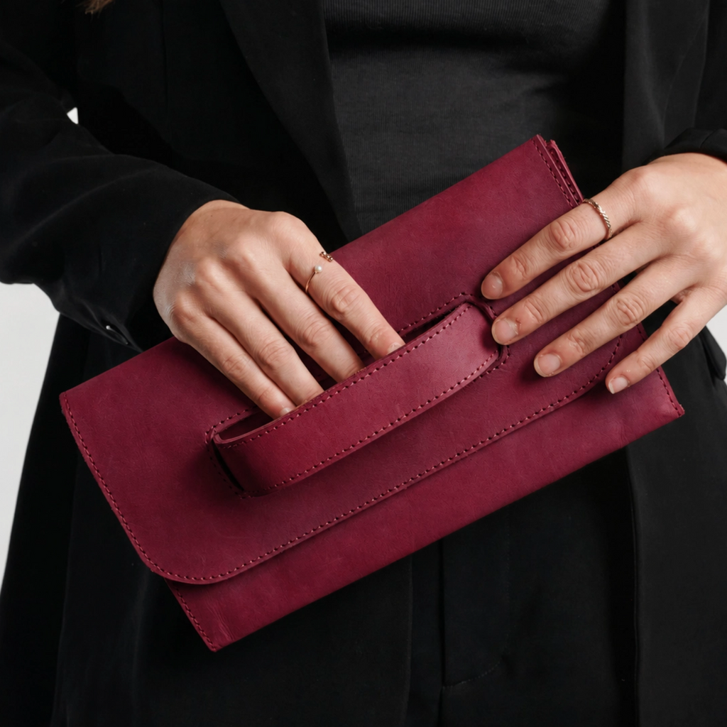 Mare Leather Hand Strap Clutch