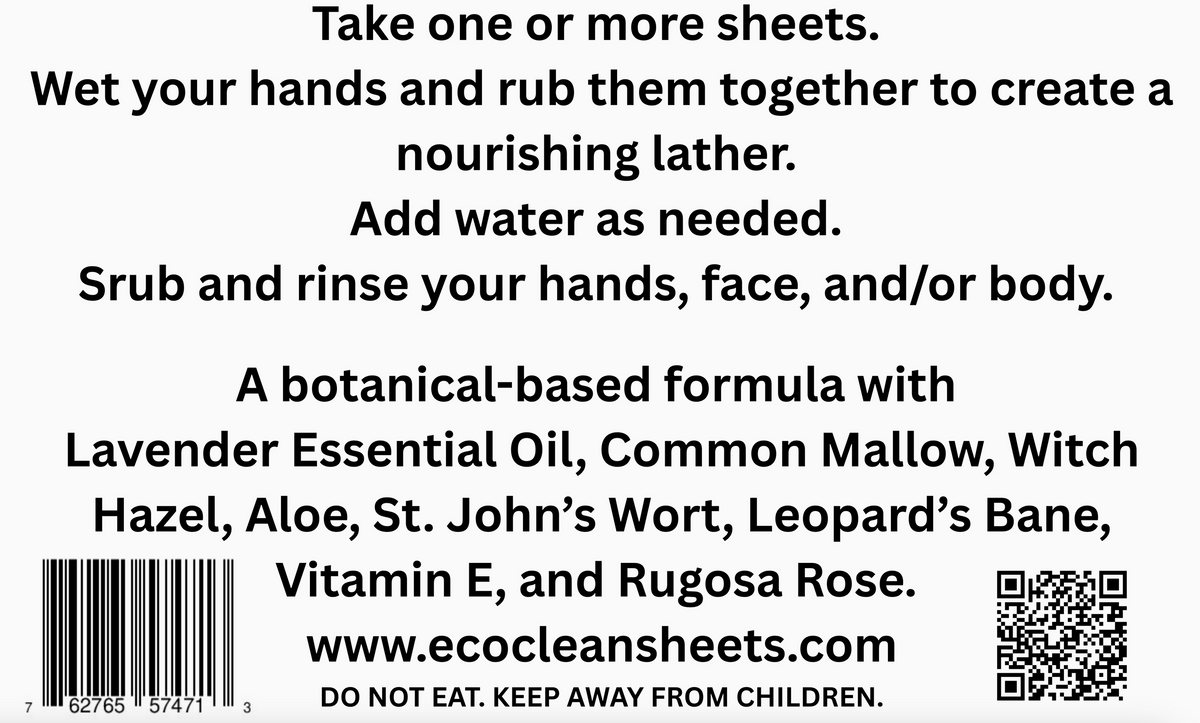 Soap Sheets - Hand, Face & Body