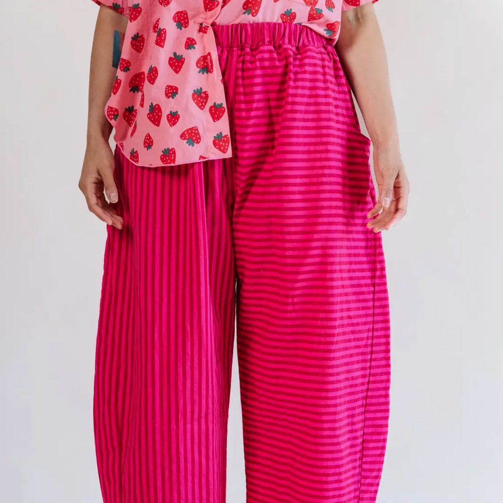 Pink Striped Balloon Pant