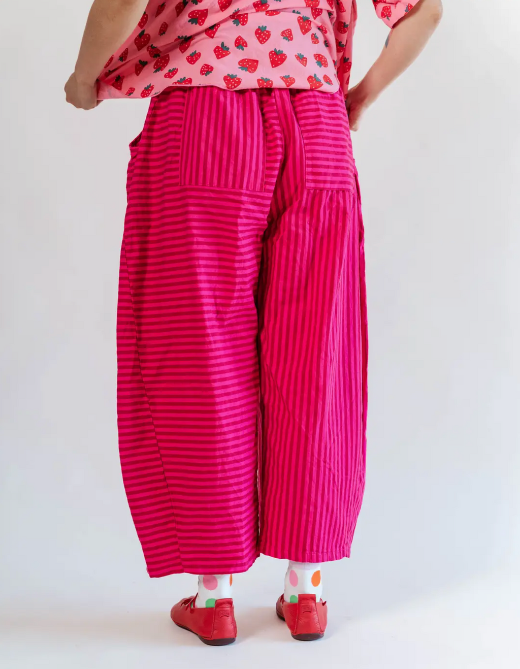 Pink Striped Balloon Pant