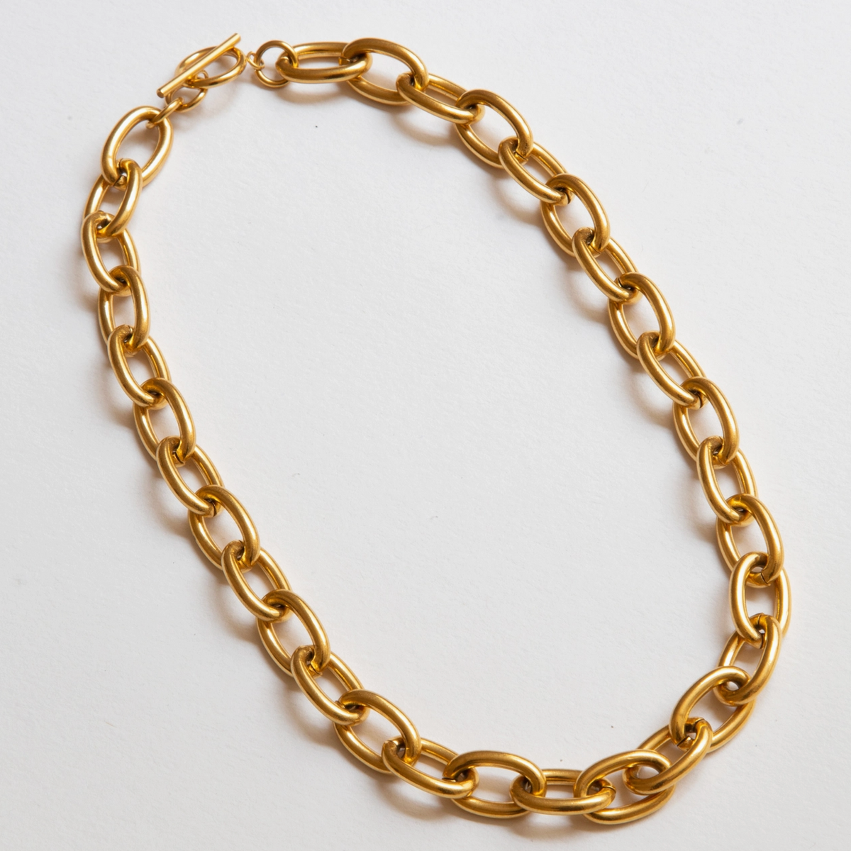 Gold Curb Chain Necklace