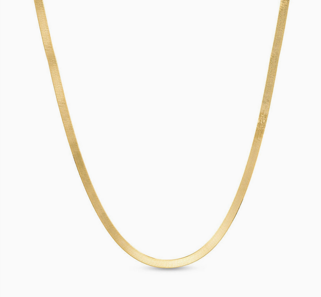 Herringbone Thin Snake Chain Necklace