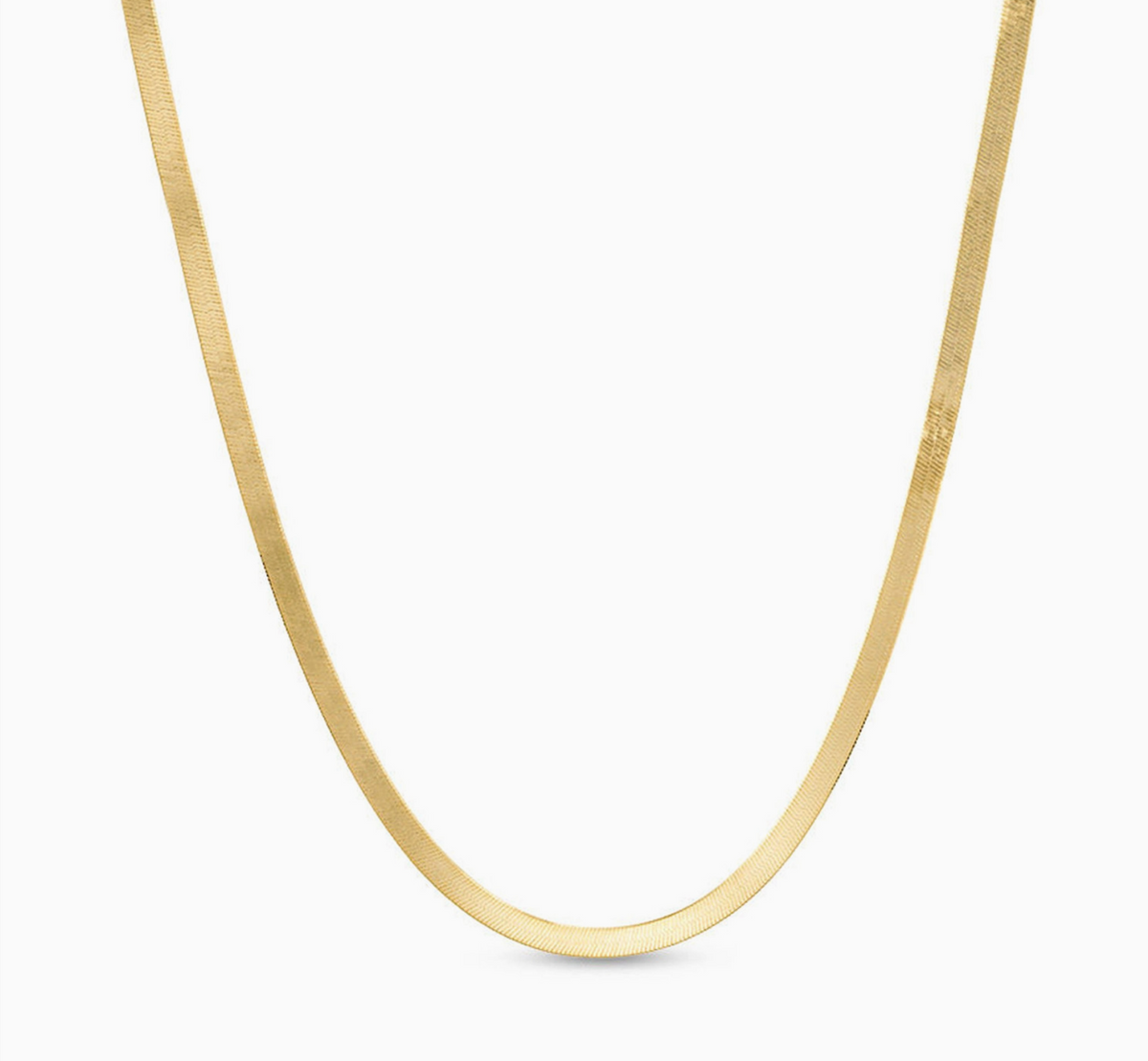 Herringbone Thin Snake Chain Necklace