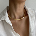 Herringbone Thin Snake Chain Necklace