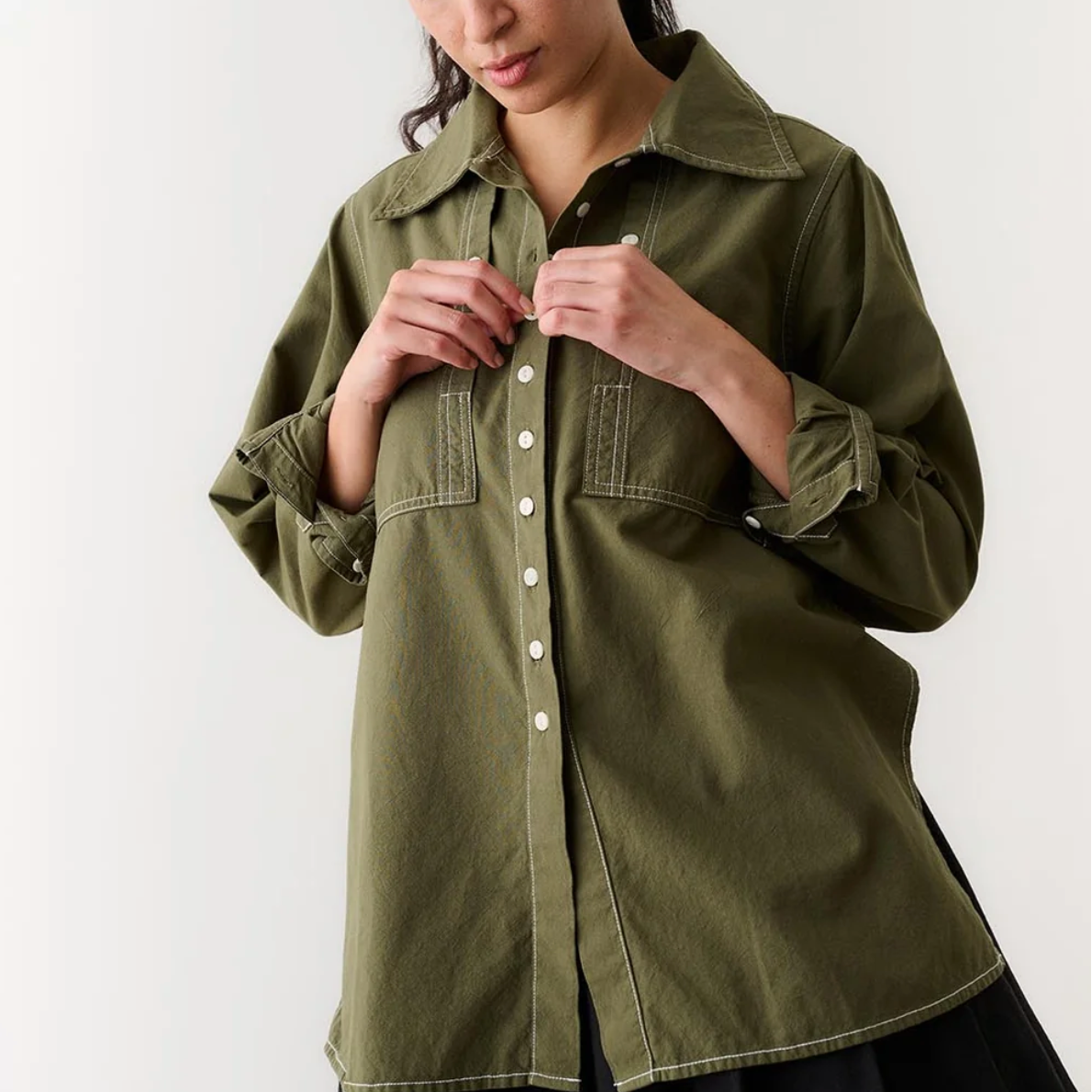 Noble Collared Shirt - Olive