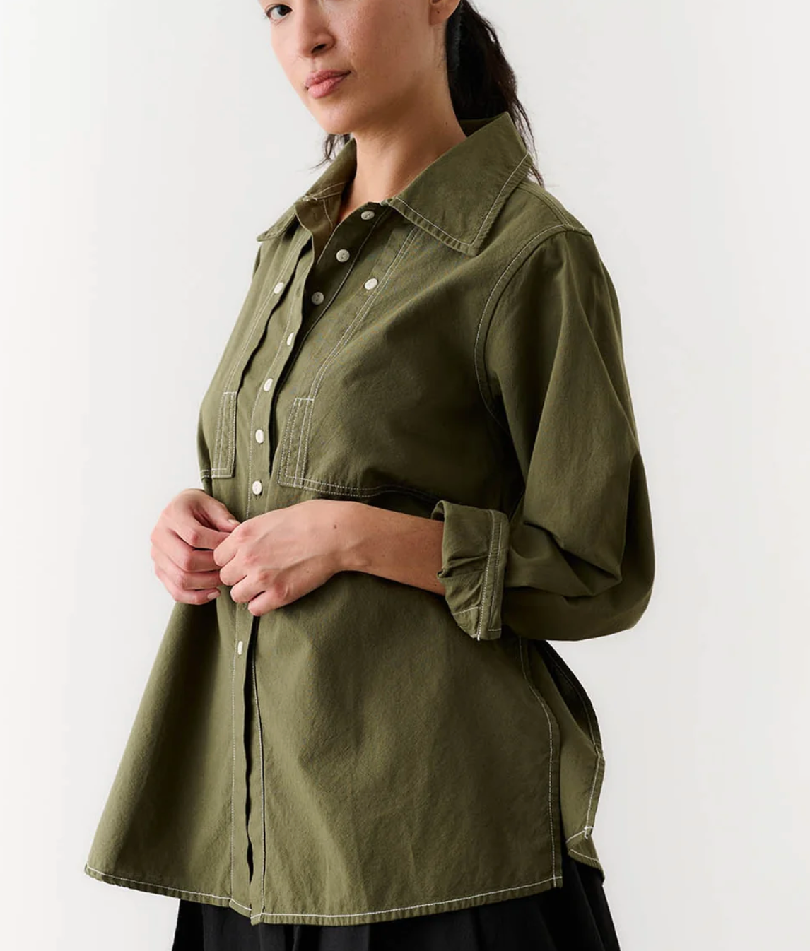 Noble Collared Shirt - Olive