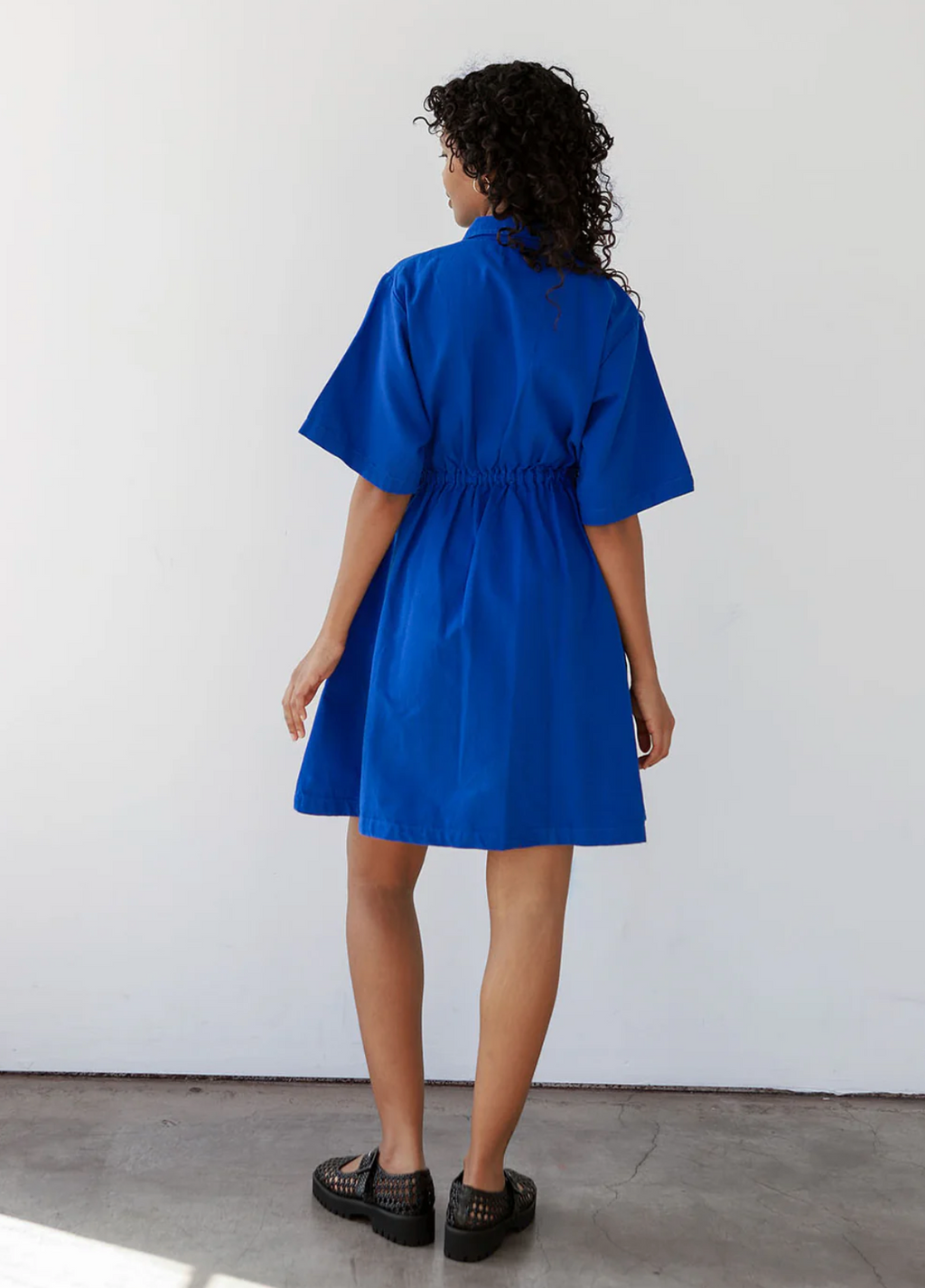 Short Utility Dress - Cobalt