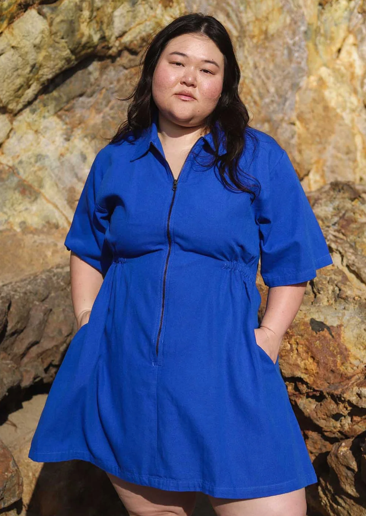 Short Utility Dress - Cobalt