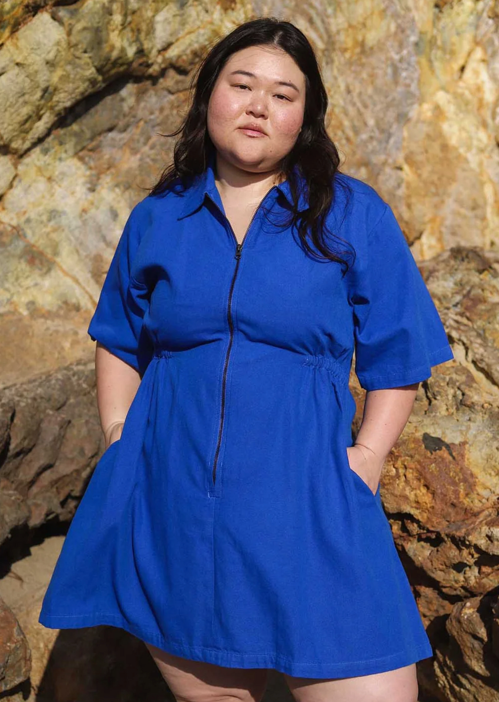 Short Utility Dress - Cobalt
