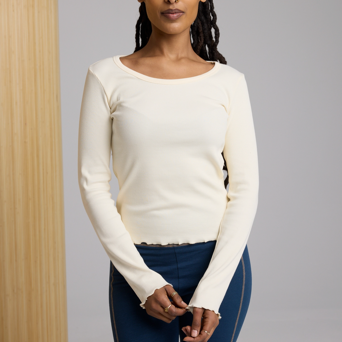 Jill Long Sleeve Tee - Stone