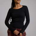 Jill Long Sleeve Tee - Black