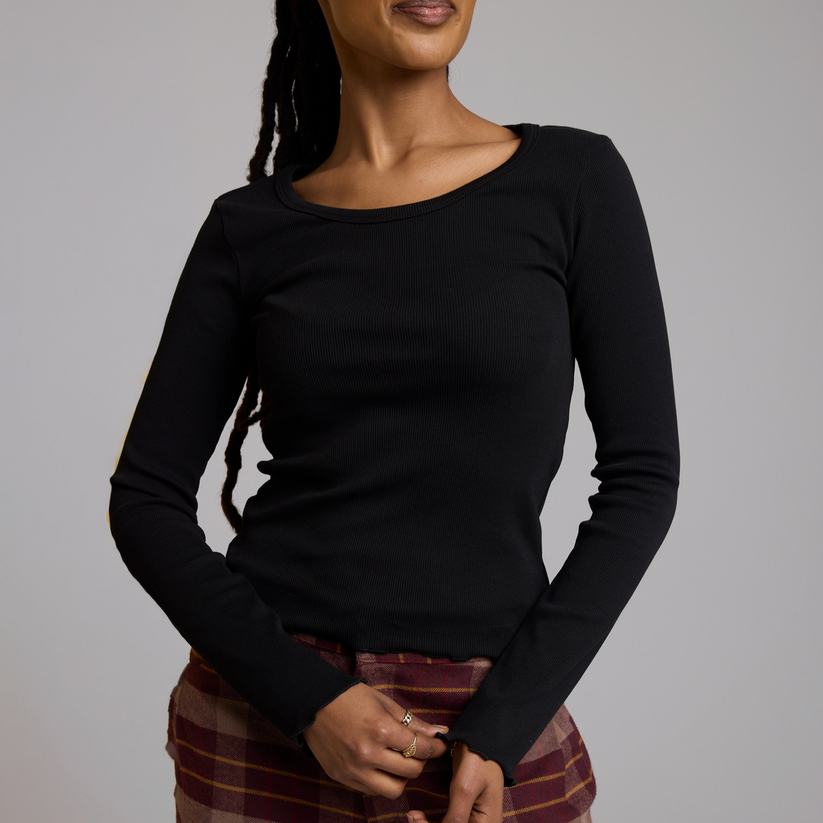 Jill Long Sleeve Tee - Black