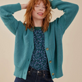 Fisherman Cardigan - Teal