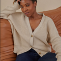Fisherman Cardigan - Ivory