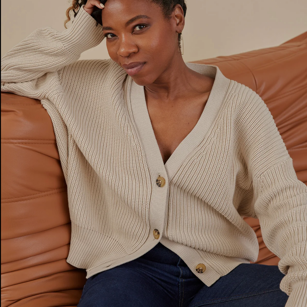 Fisherman Cardigan - Ivory