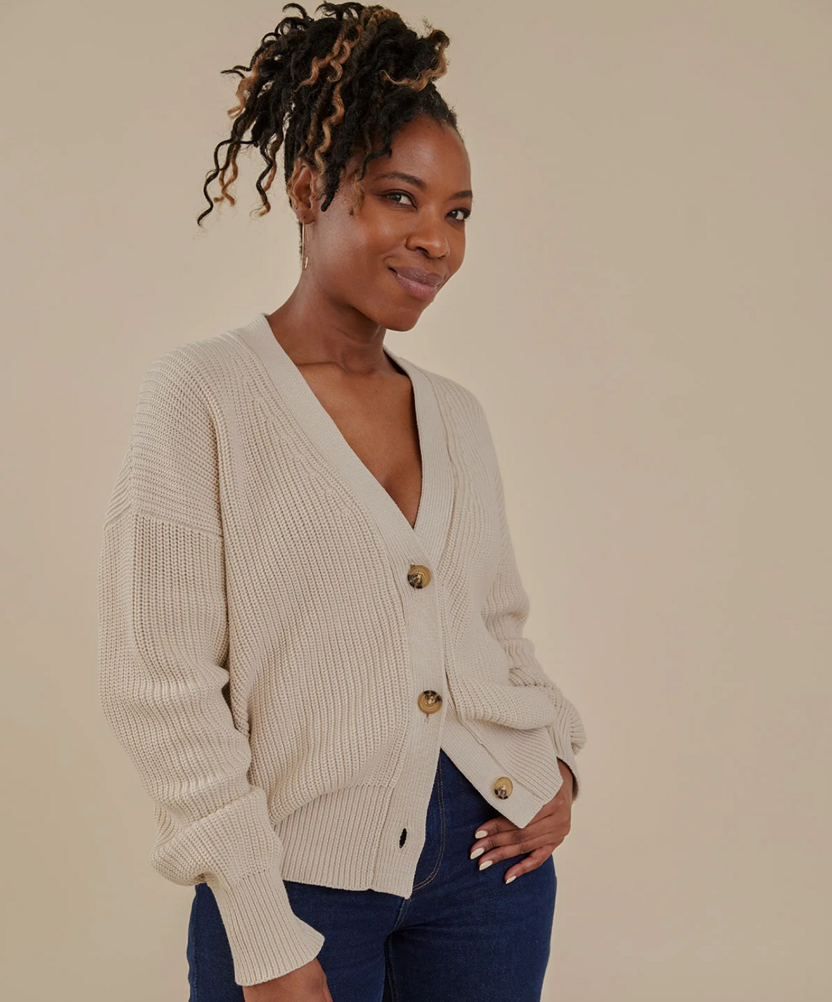 Fisherman Cardigan - Ivory