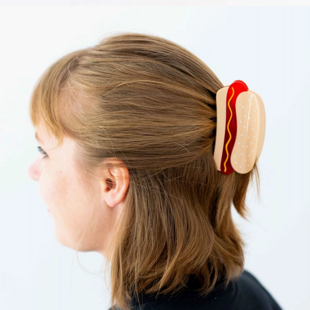 Large Hot Dog Hair Claw Clip