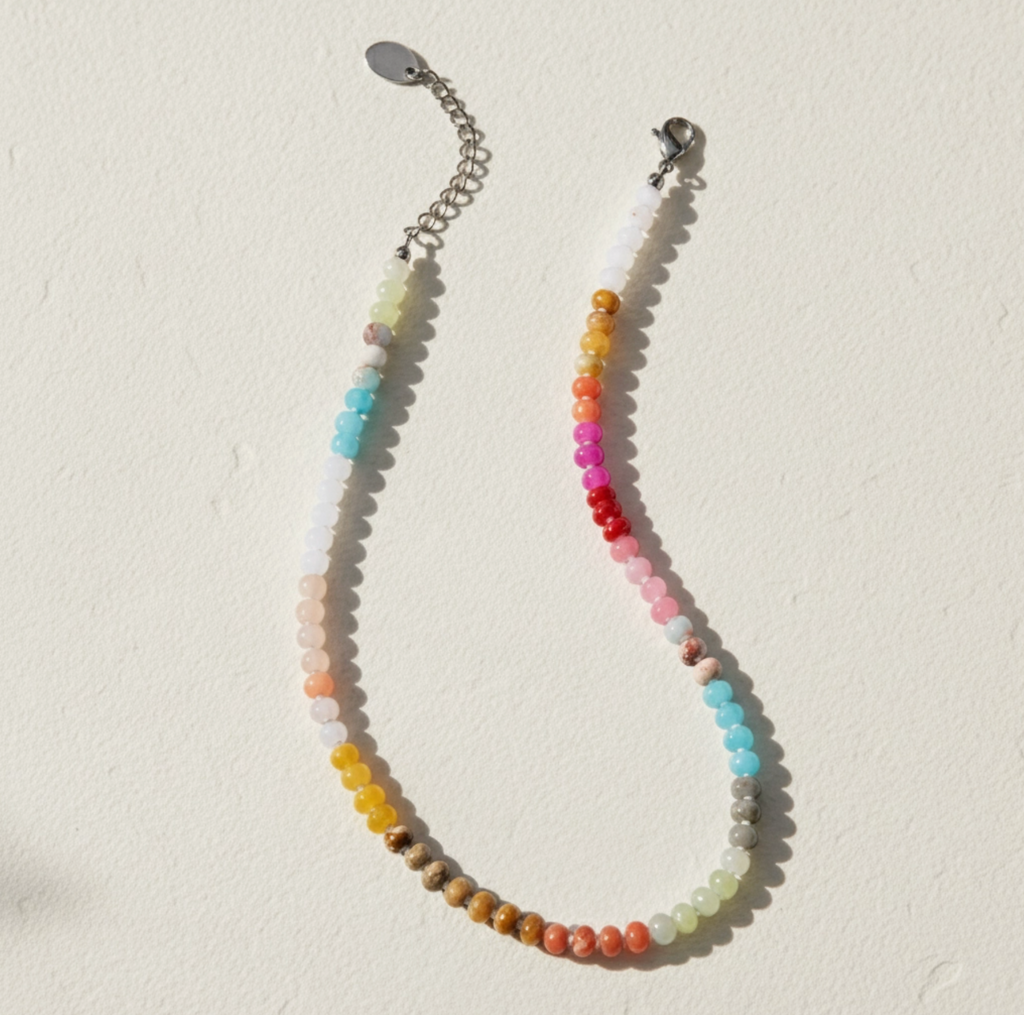 Blush Beam Stone Necklace