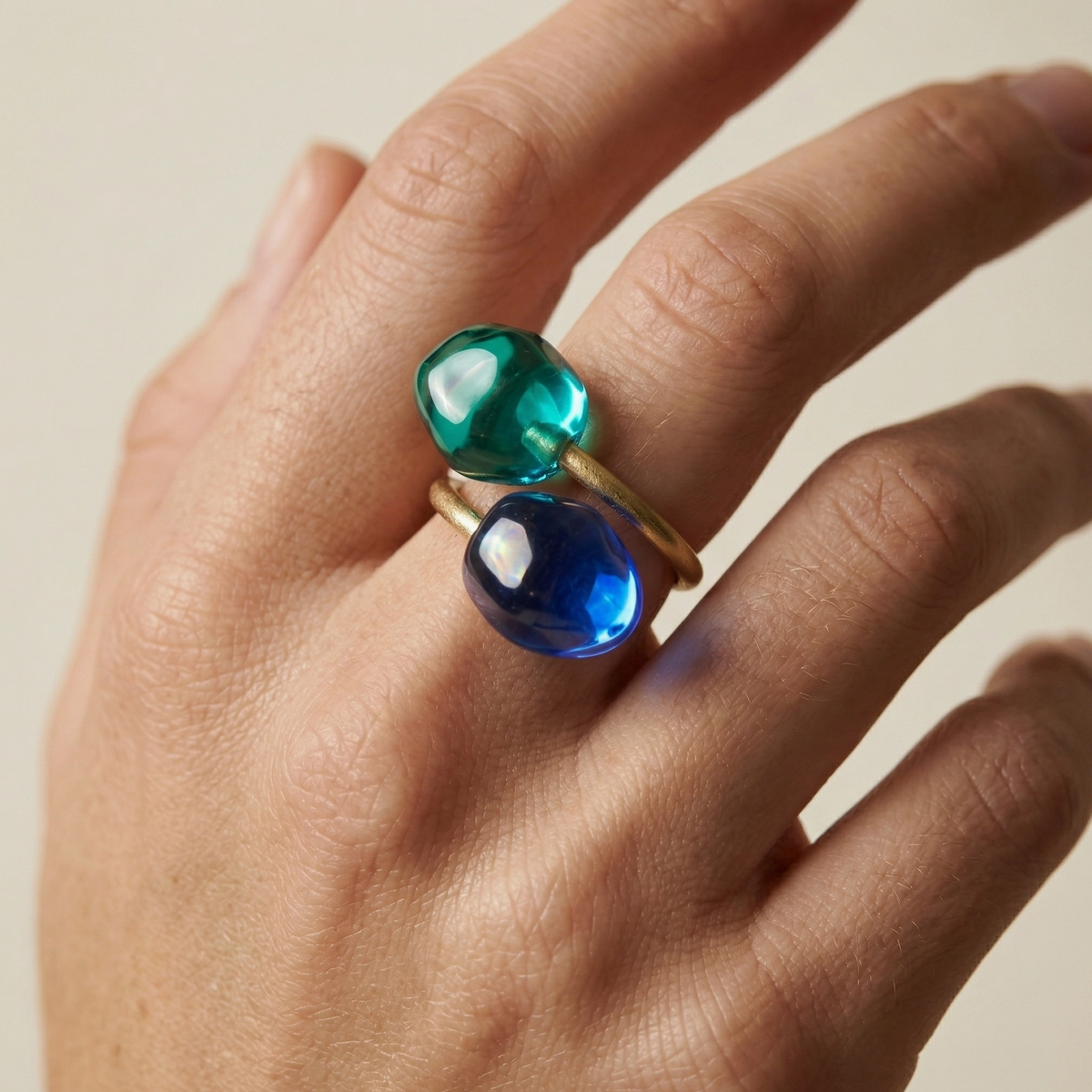 Handmade Murano Glass Ring - 2B