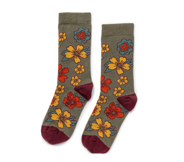 Boho Blossoms Crew Socks