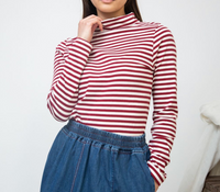 Pine-Sue Stripe Turtleneck