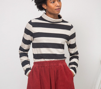 Pine-Sue Stripe Turtleneck