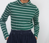 Pine-Sue Stripe Turtleneck