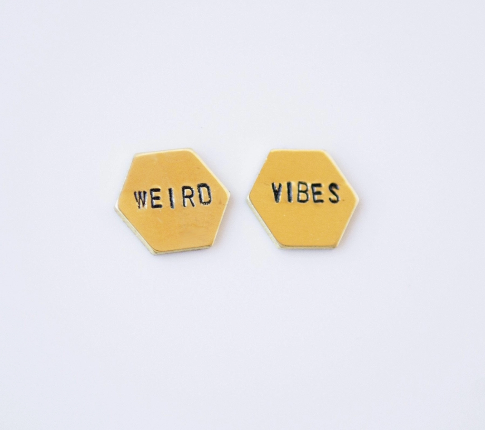 Hand Stamped Stud Earrings