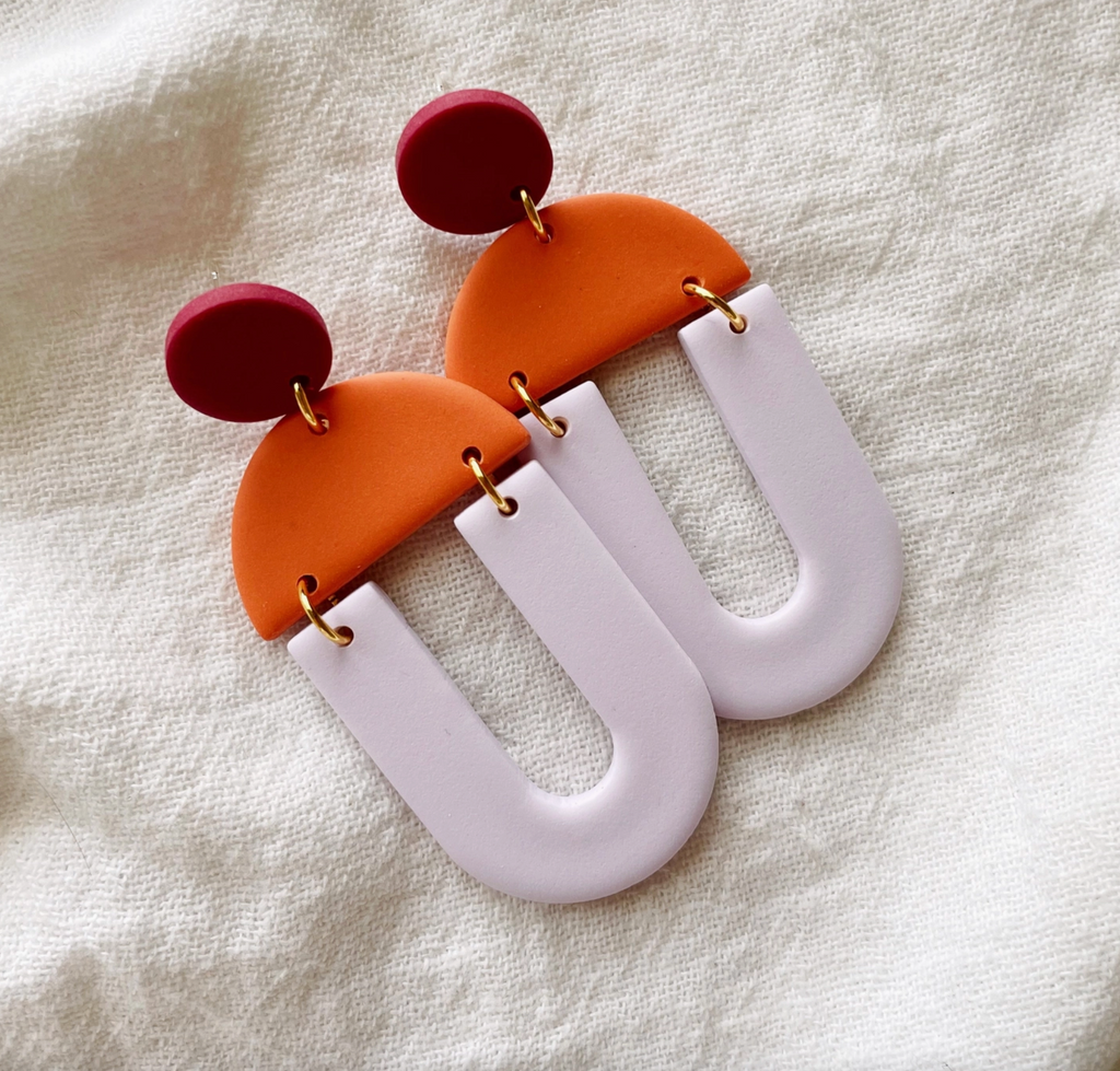 Billie | Blocky Polymer Clay Earrings