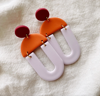 Billie | Blocky Polymer Clay Earrings