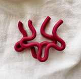 Squiggle Hoops | Polymer Clay Earrings