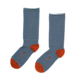 Men's Roll Top Slouch Pinstripe Socks